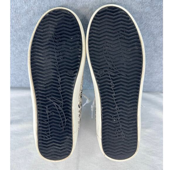 Vintage Havana Woman’s Sz 7 Metallic/silver Snake Skin Star Sneakers Alessandra - Picture 7 of 9